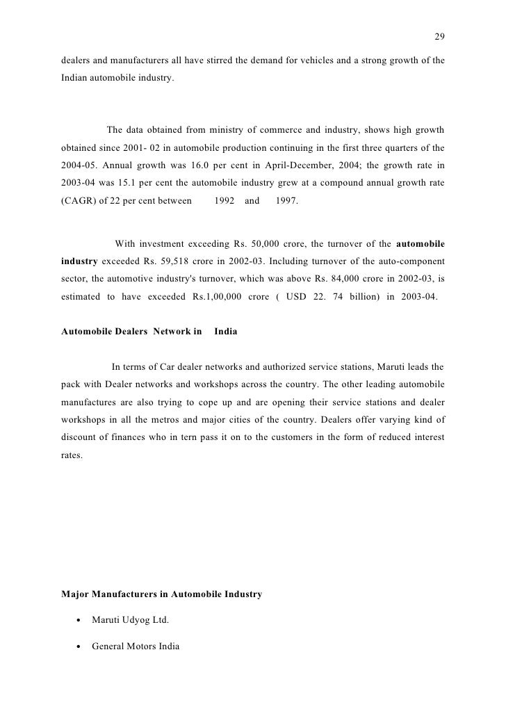 literature review of customer satisfaction in automobile industry literature review of customer satisfaction in automobile industry